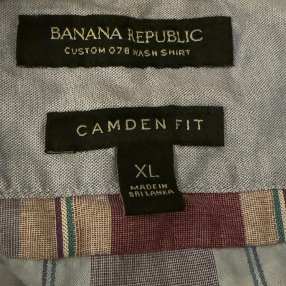 Banana Republic Button Down Plaid Mens‎ XL Camden Fit Shirt Long Sleeve Cotton